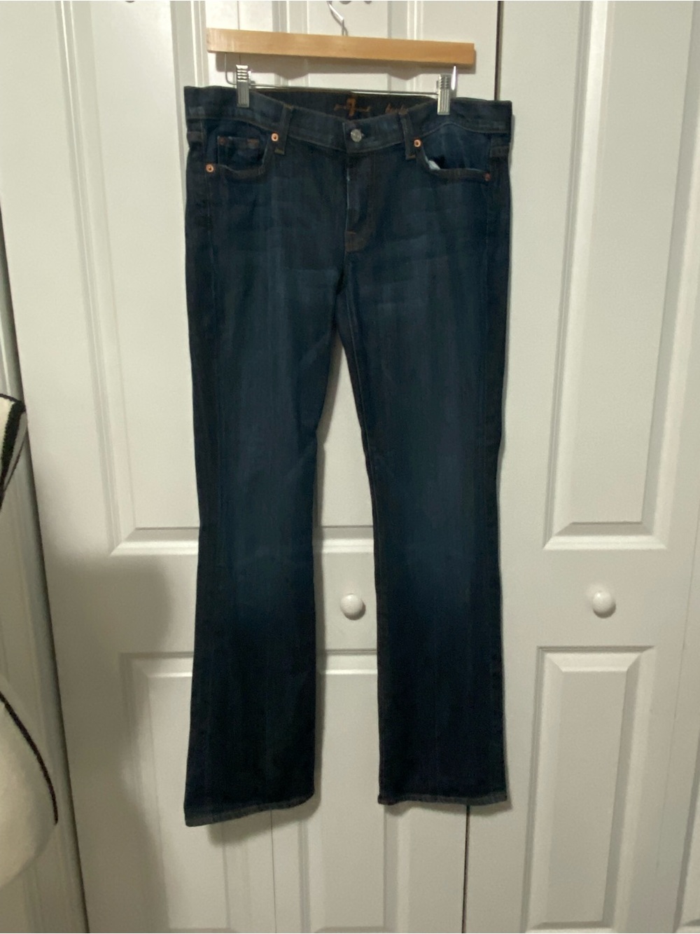 7 For All Mankind Dark Blue Bootcut/Flare Jeans